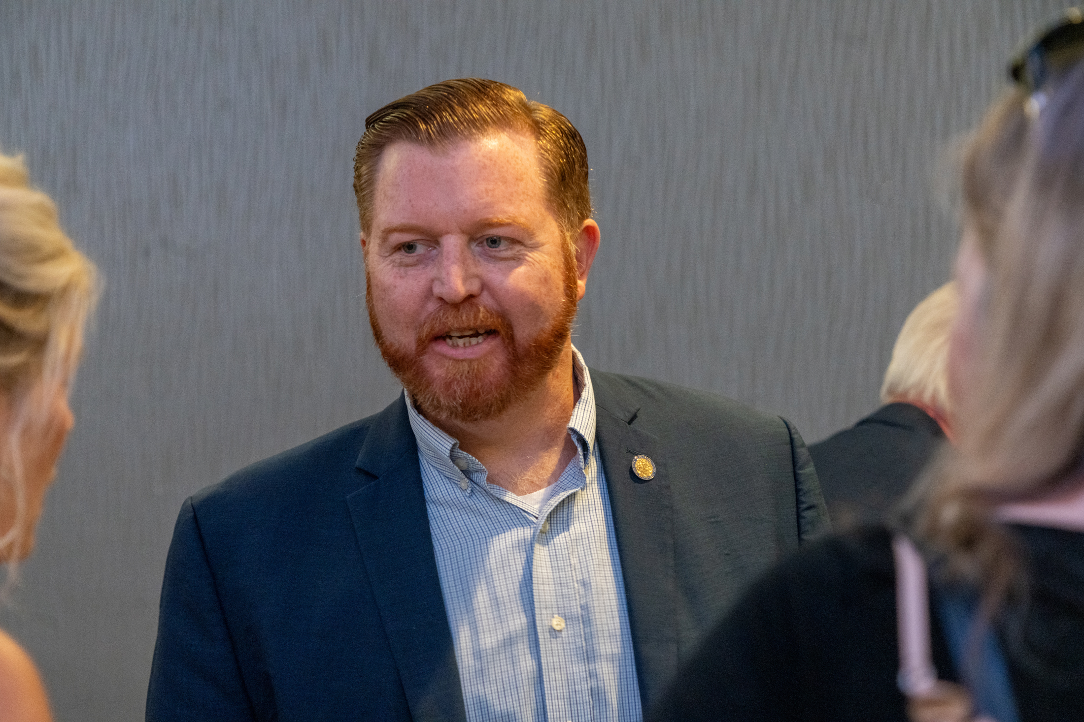 State Sen. John Cavanaugh of Omaha, July 21, 2024.<br />(Zach Wendling / Nebraska Examiner)