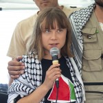 Climate activist Greta Thunberg with other activists from a human rights organization meets with journalists in Catania, Italy, Sunday, June 1, 2025, ahead of their departure for the Mideast. 
(Salvatore Cavalli / AP Photo)