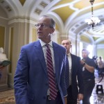 Senate Majority Leader John Thune, R-S.D., arrives for a vote as Republicans work to advance President Donald Trump's spending and tax bill, at the Capitol in Washington, Tuesday, June 3, 2025. 
(J. Scott Applewhite / AP Photo)
