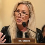 Rep. Marjorie Taylor Greene, R-Ga., speaks during a hearing of the House Committee on Homeland Security on Capitol Hill in Washington, Thursday, Dec. 11, 2025. 
(Mark Schiefelbein / AP Photo)