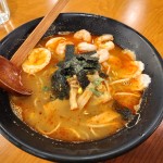 Spicy shrimp ramen from Oyoto Sushi and Ramen. For spice and shrimp lovers: this dish was a blast. Plus the wooden ladle was a fun touch.
(Austin Petak / The Daily Record)