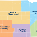 A map showing the different sections available for tours in Nebraska through WanderNebraska. 
(Courtesy of nshsf.com)