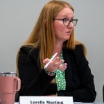 Commissioner Lorelle Mueting of Gretna of the Nebraska Medical Cannabis Commission, June 26, 2025. 
(Zach Wendling / Nebraska Examiner)