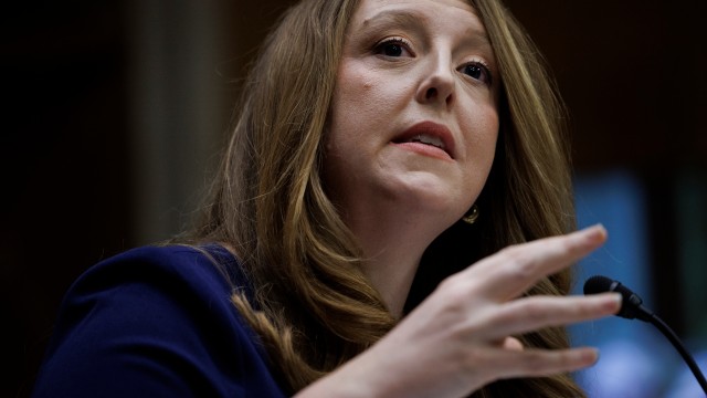Dr. Casey Means testifies during a Senate Health, Education Labor and Pension Committee confirmation hearing for U.S. Surgeon General on Capitol Hill Wednesday, Feb. 25, 2026, in Washington.
 (Tom Brenner / AP Photo)