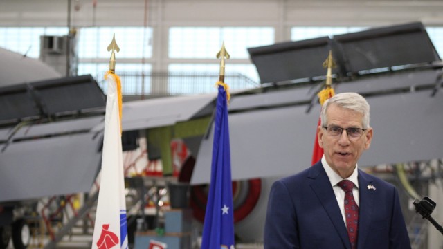 Lt. Gov. Joe Kelly at Nebraska’s National Guard Air Base on Jan 5, 2026. 
(Juan Salinas II / Nebraska Examiner)