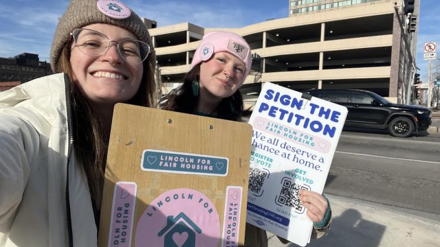 Proponents of a measure banning housing discrimination based on source of income gathered signatures to place the issue before Lincoln voters in the city’s May election. It passed with nearly 67% of the vote. 
(Courtesy of Lincoln For Fair Housing)

