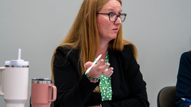 Commissioner Lorelle Mueting of Gretna of the Nebraska Medical Cannabis Commission, June 26, 2025. 
(Zach Wendling / Nebraska Examiner)