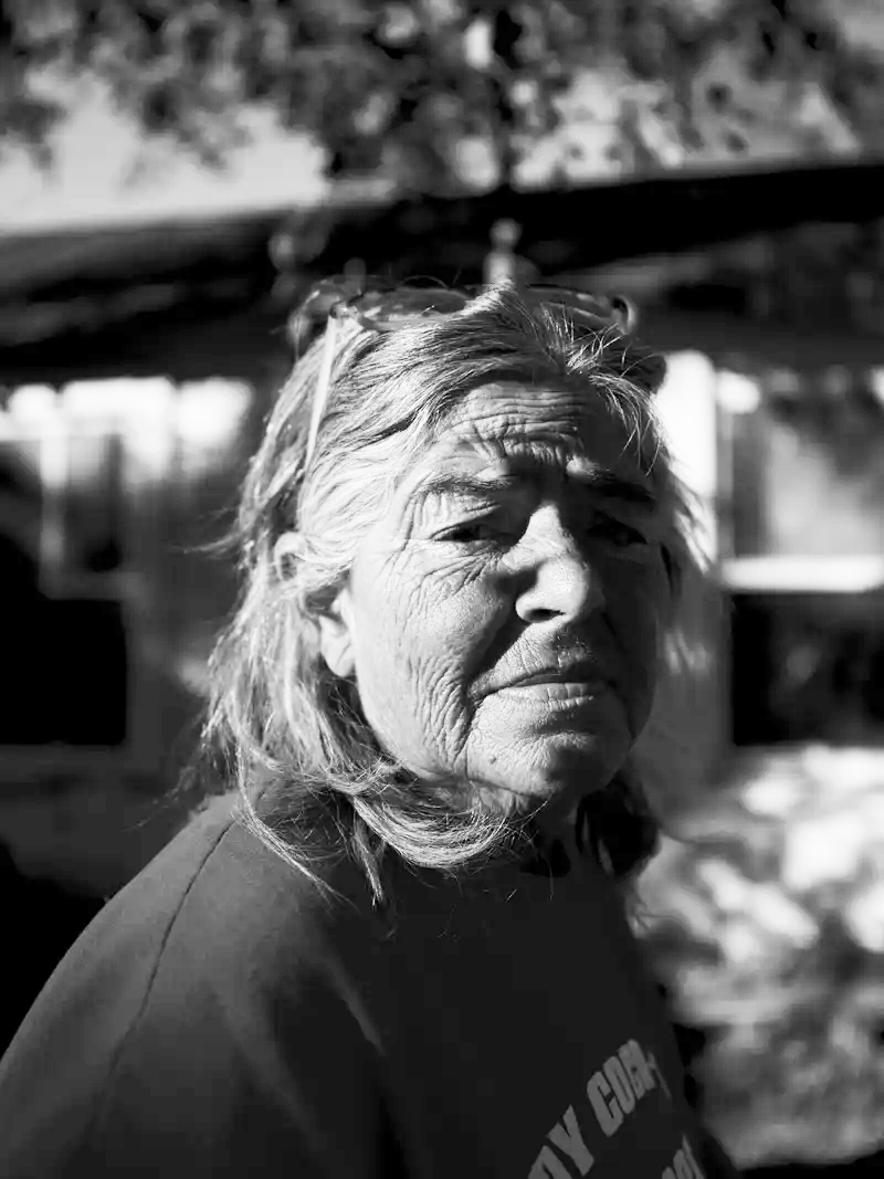 Jessica McGee hasn’t been able to repair damage to her home from Hurricane Laura in 2020.<br />(Annie Flanagan / ProPublica)