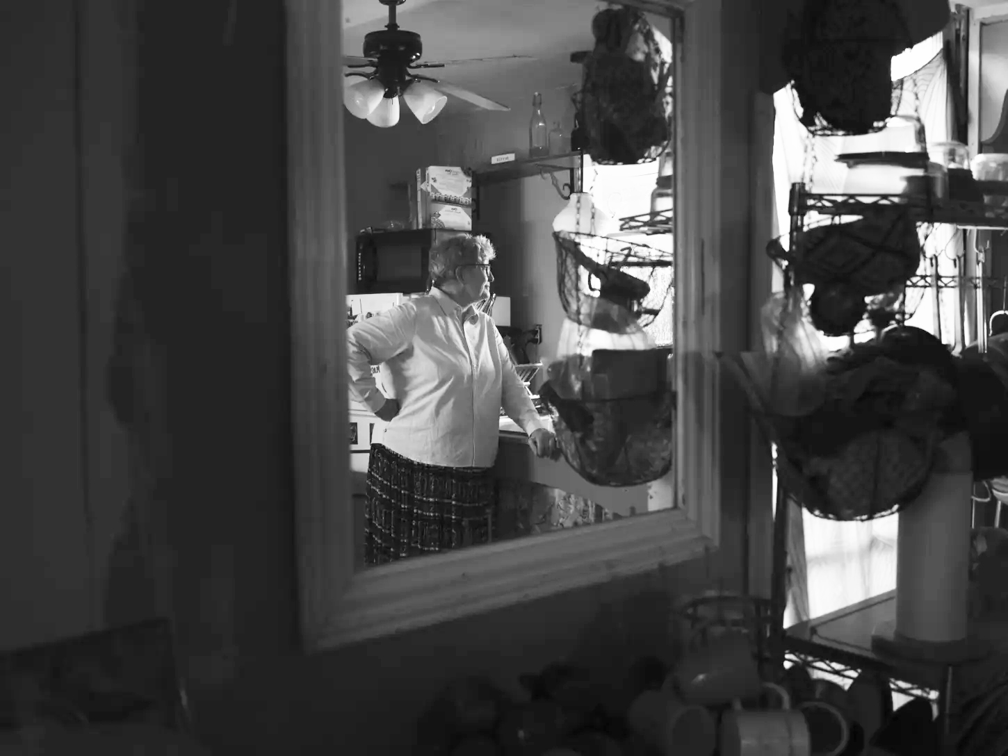 Robertson at home before heading to church. Her charity and several other organizations together received $407,000 in Inflation Reduction Act funds in 2023.<br />(Annie Flanagan / ProPublica)