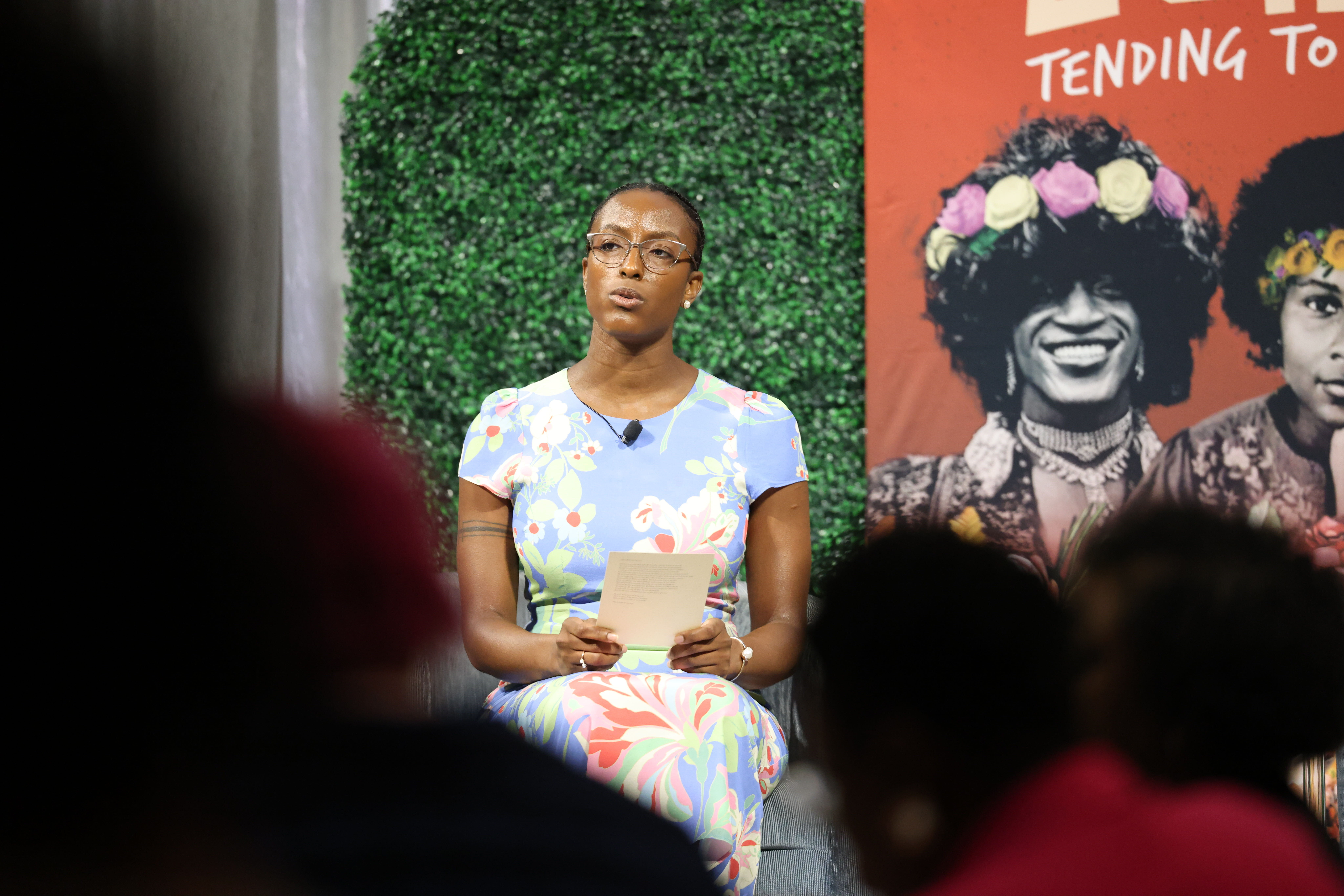 Nebraska State Poet, Jewel Rodgers, at the I Be Black Girl Summit on Thursday, August 21, 2025.<br />(Rebecca S. Gratz)