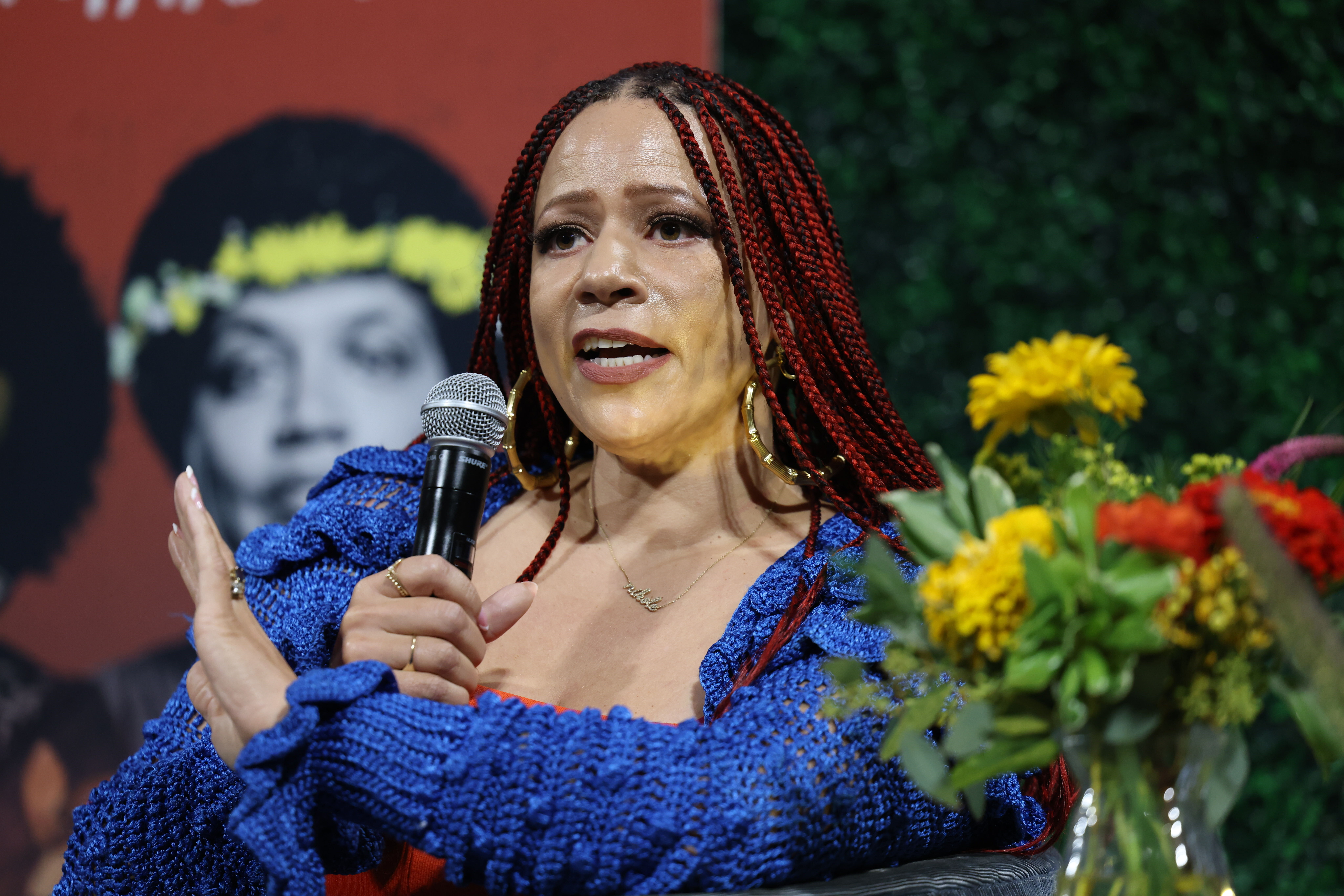 I Be Black Girl’s Summit: Tending to Our Gardens’ keynote speaker, Pulitzer Prize-winning journalist, and creator of The 1619 Project, Nikole Hannah-Jones speaks in the Hilton Omaha on August 22, 2025.<br />(Rebecca S. Gratz)