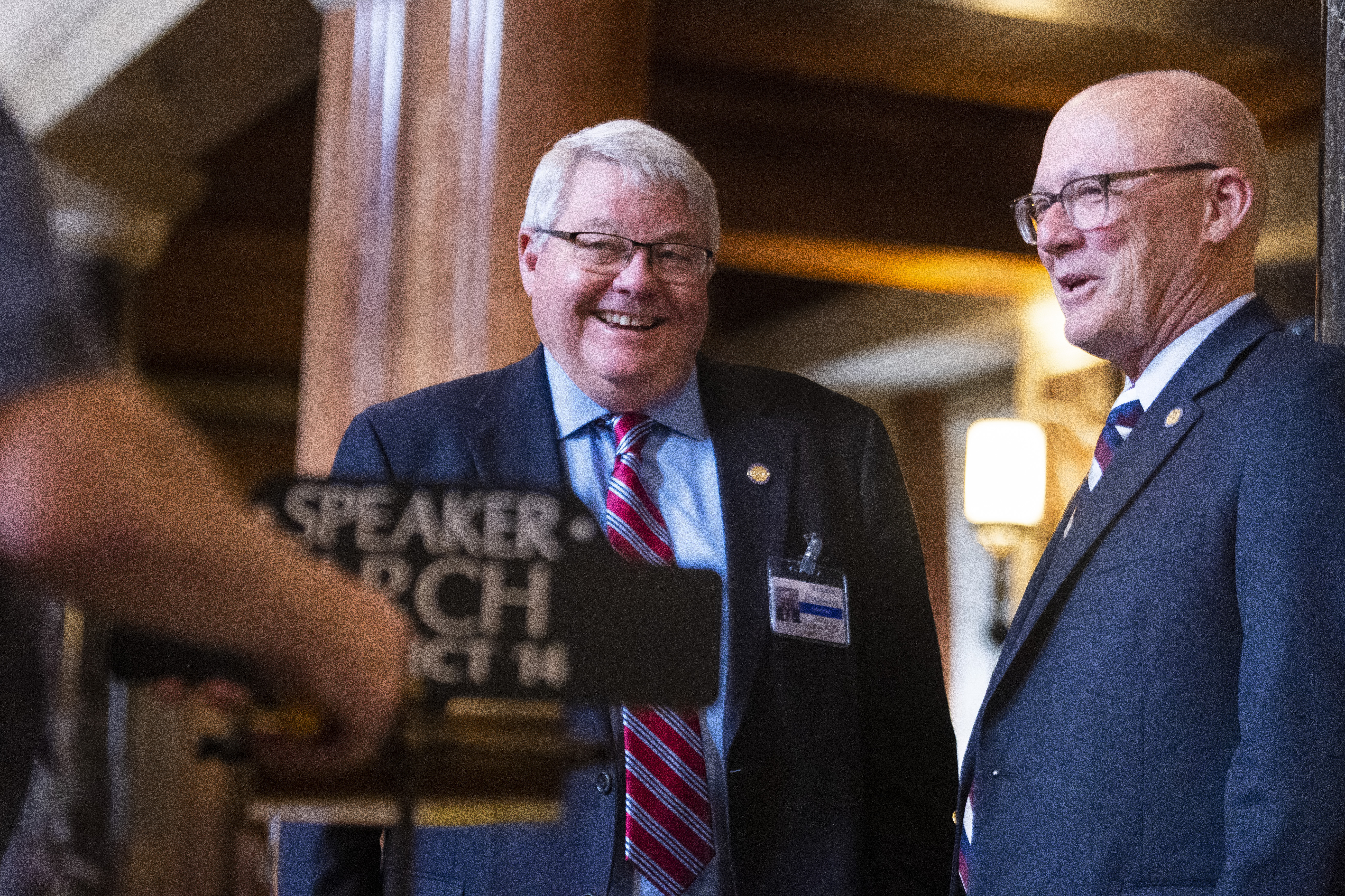 Sen. Rick Holdcroft on Wednesday, Jan. 4, 2023, at the Nebraska State Capitol in Lincoln, Neb.<br />(Kenneth Ferriera / Lincoln Journal Star via AP)