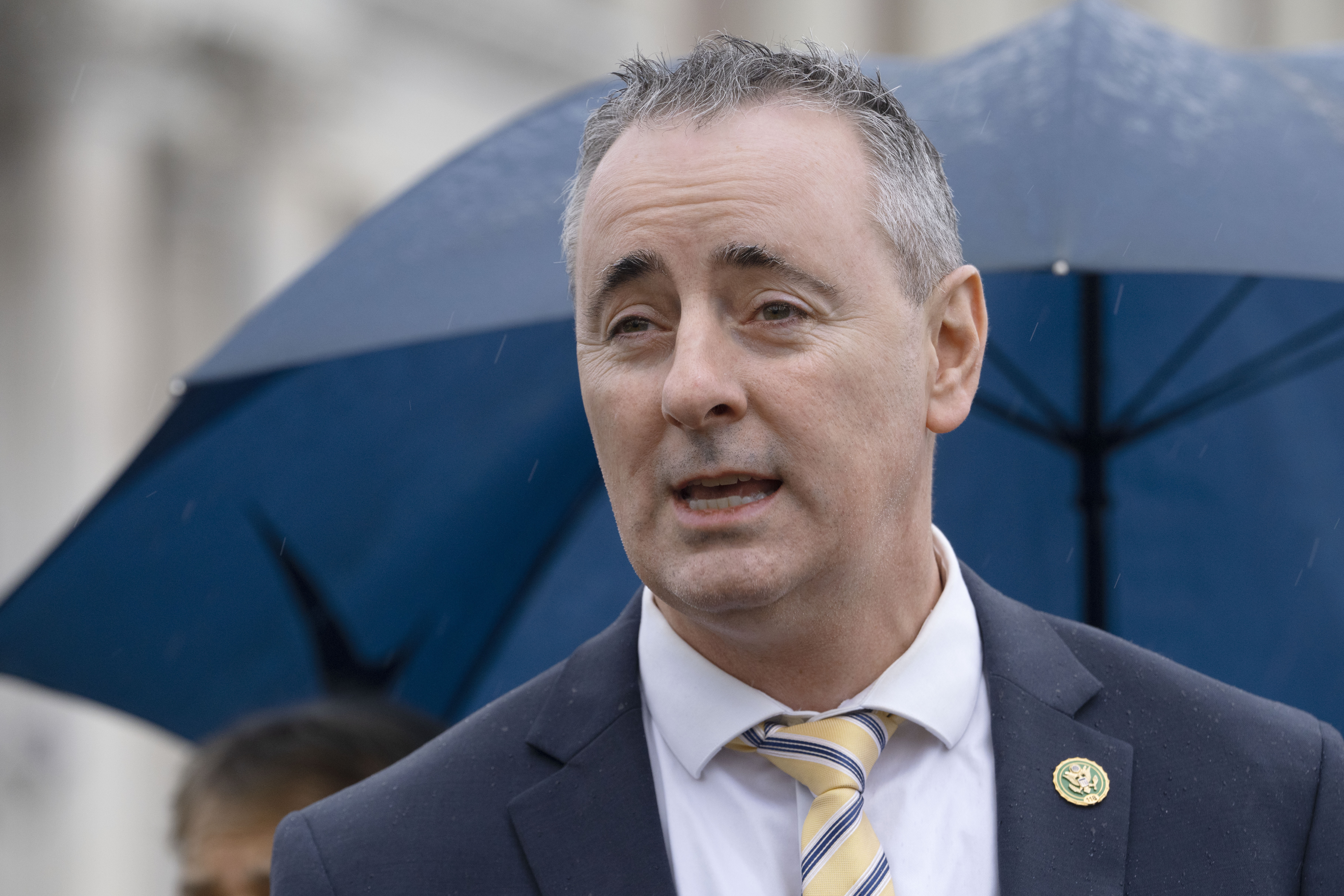 Rep. Brian Fitzpatrick, R-Pa., speaks at a news conference, Jan. 31, 2023, on Capitol Hill in Washington.<br />(Jacquelyn Martin / AP Photo)