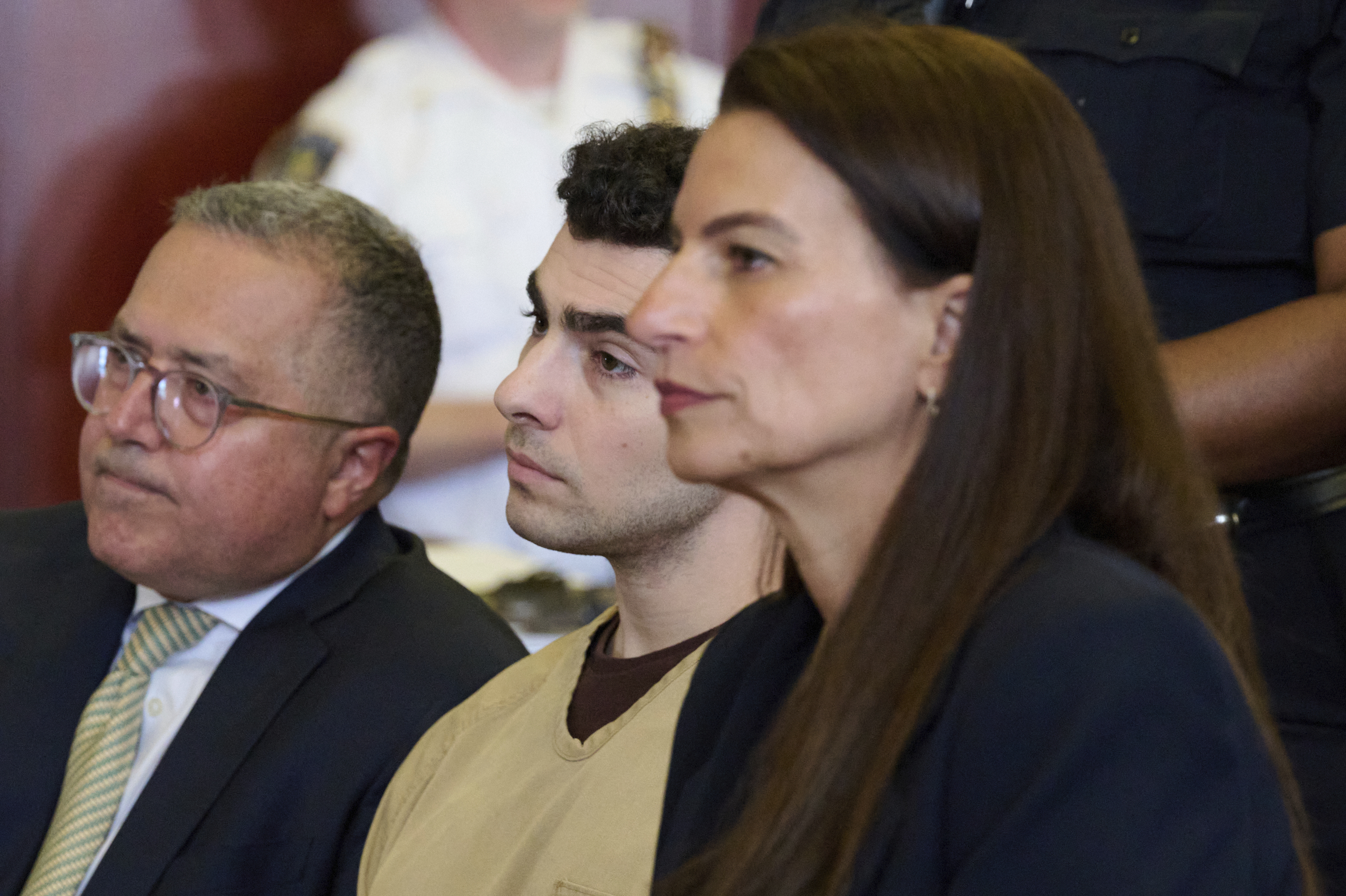 Luigi Mangione, accused of fatally shooting UnitedHealthcare CEO Brian Thompson, appears in Manhattan state court in New York, Tuesday, Sept. 16, 2025.<br />(Curtis Means / Pool Photo via AP)