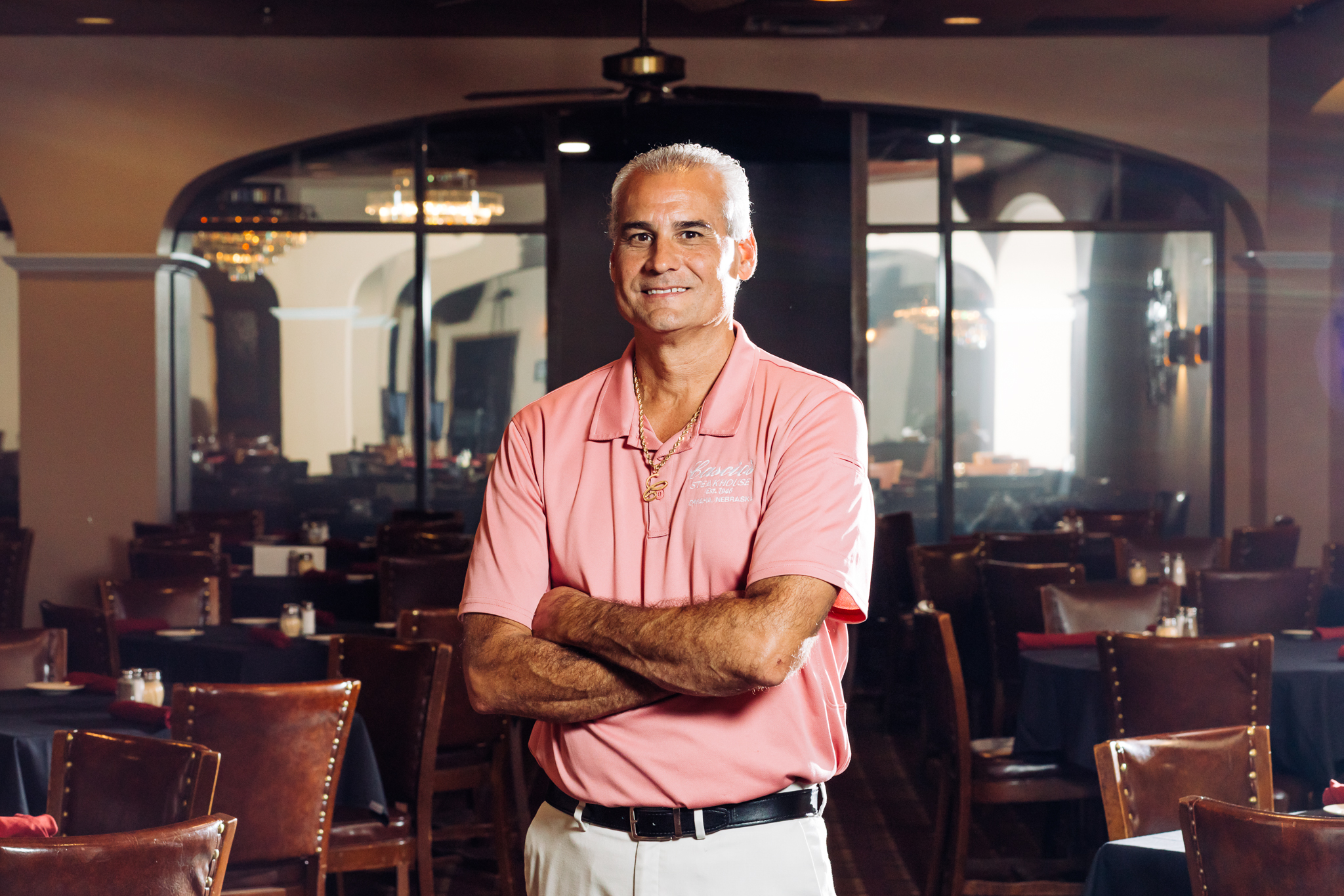 Alfie Cascio is the third generation of the Cascio family to run the family’s Italian steakhouse on South 10th Street, on the edge of Omaha’s Little Italy neighborhood.<br />(Joshua Foo / Flatwater Free Press)