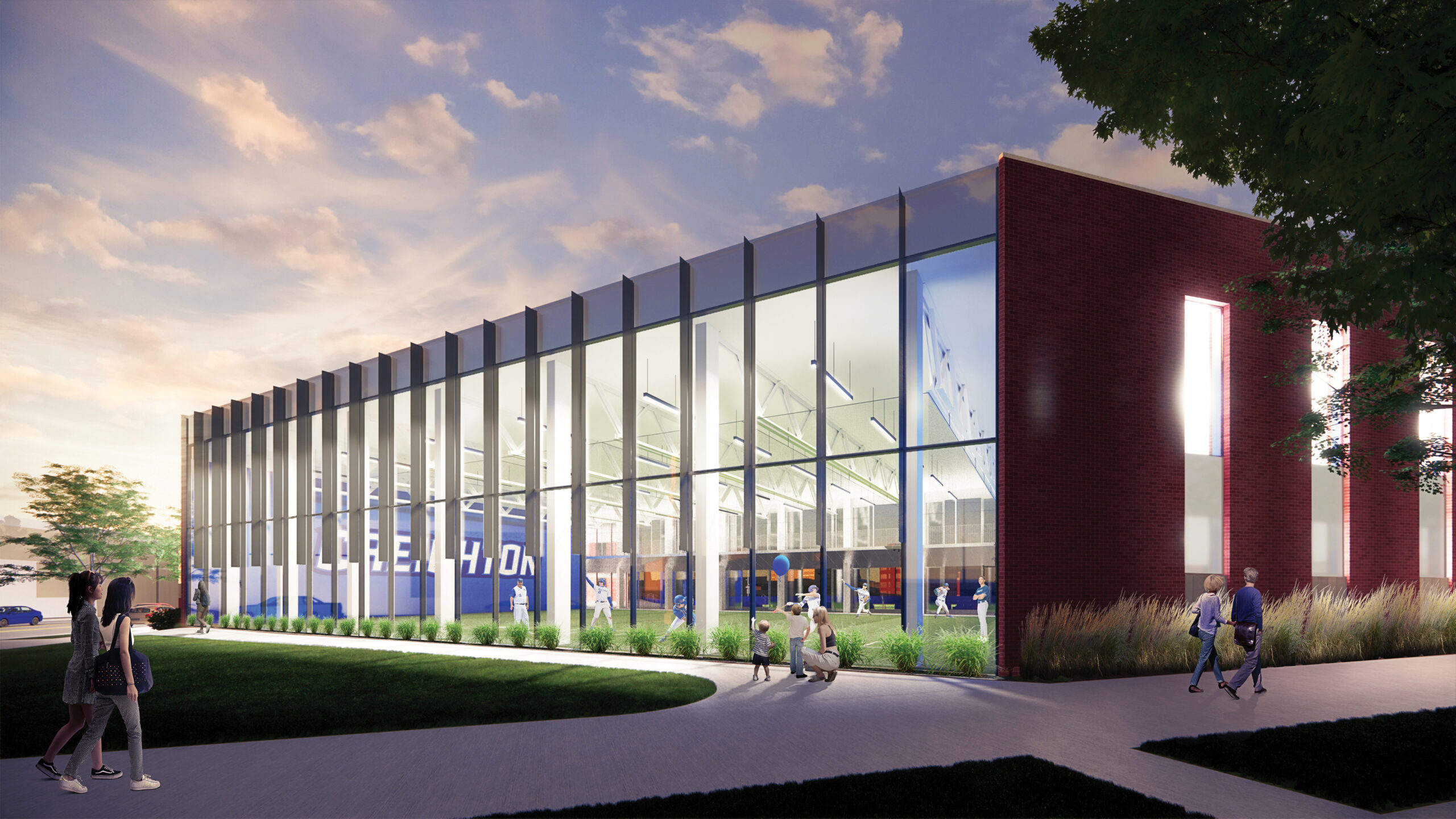 The Creighton Bluejays’ planned baseball and softball team facility.<br />(Courtesy of Creighton)