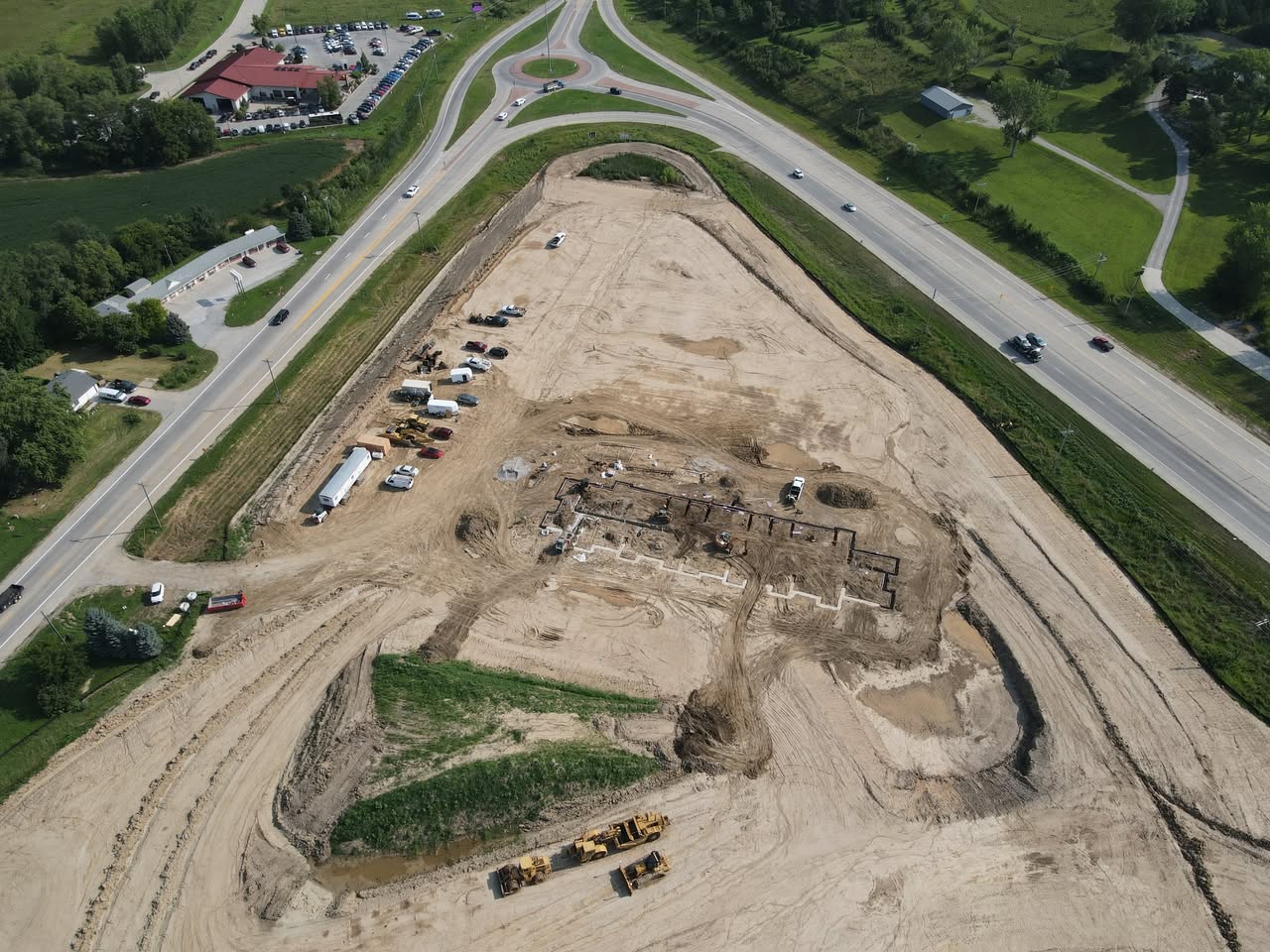 The Blair Crossing Apartments project is rising at Nebraska Highway 133 and U.S. 30 is said to be first major apartment complex in about 25 years in the town north of Omaha. (Courtesy of Metonic)