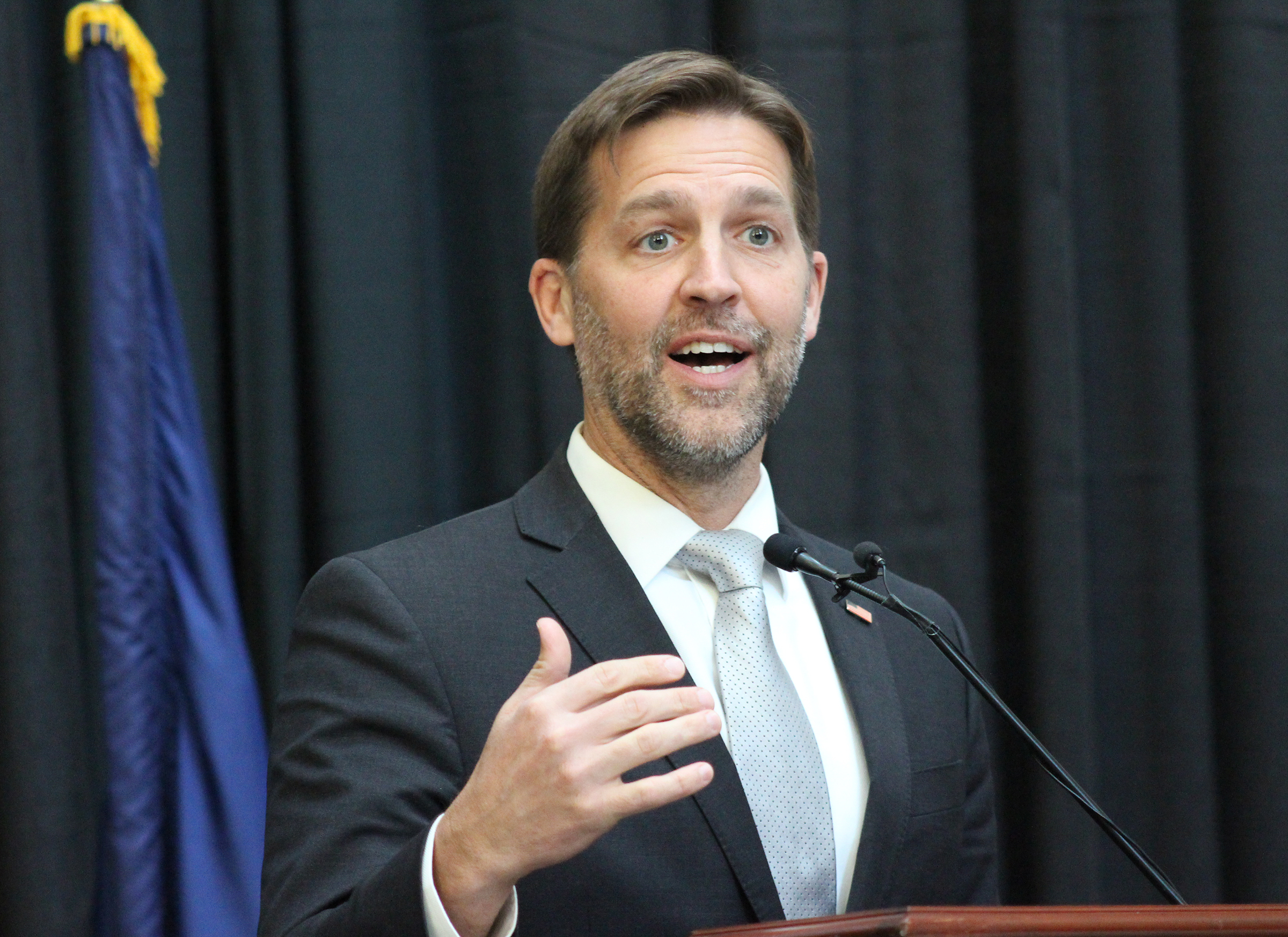 U.S. Sen. Ben Sasse delivers remarks during Brian C. Buescher&#039;s investiture ceremony at the Hruska Federal Courthouse on Friday, Nov. 15, 2019. (Photo by Scott Stewart)