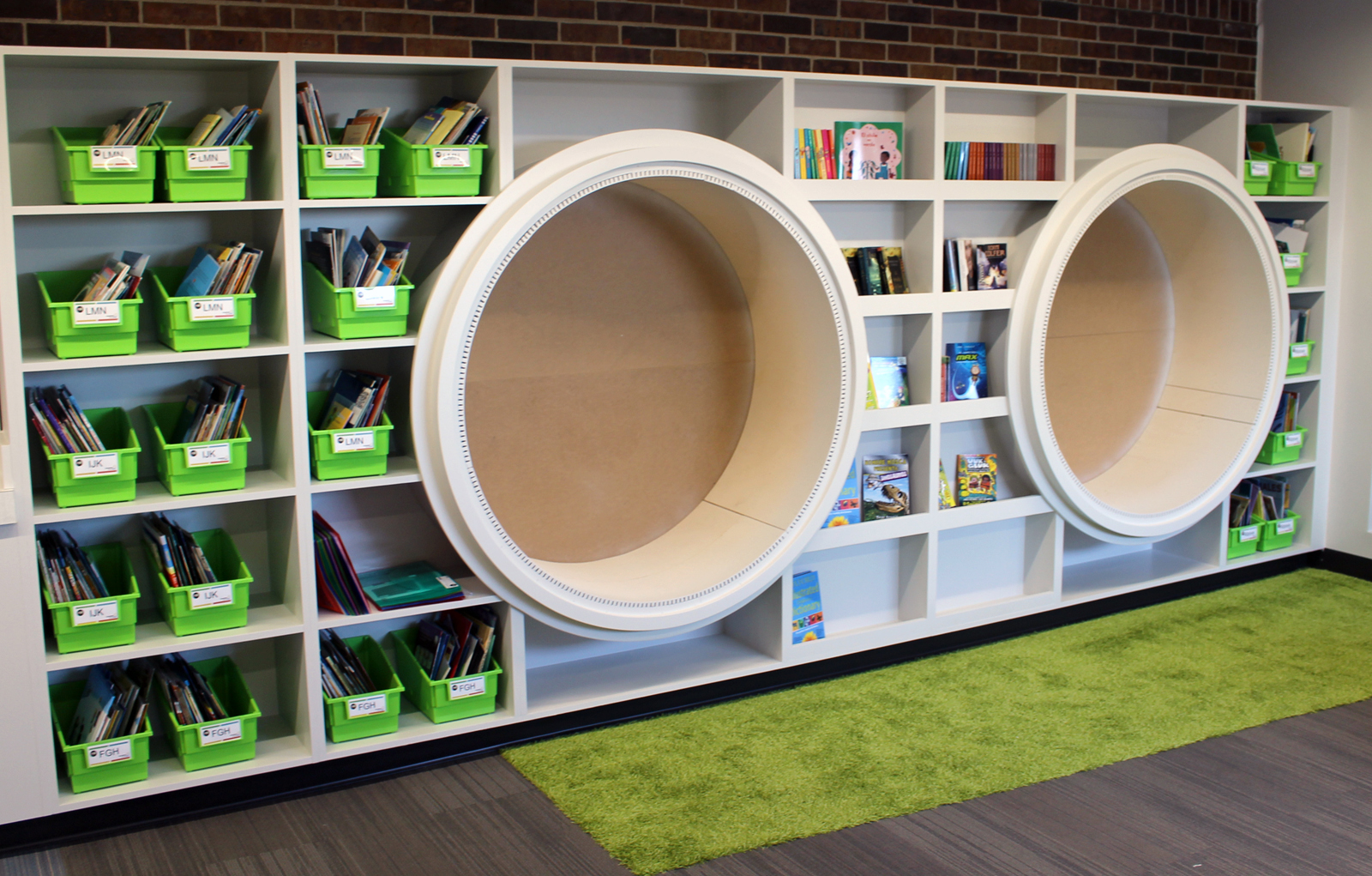 A new library, complete with learning nooks, is part of the expanded space at the Completely KIDS headquarters at 2566 St. Mary’s Ave. (Photo by Scott Stewart)