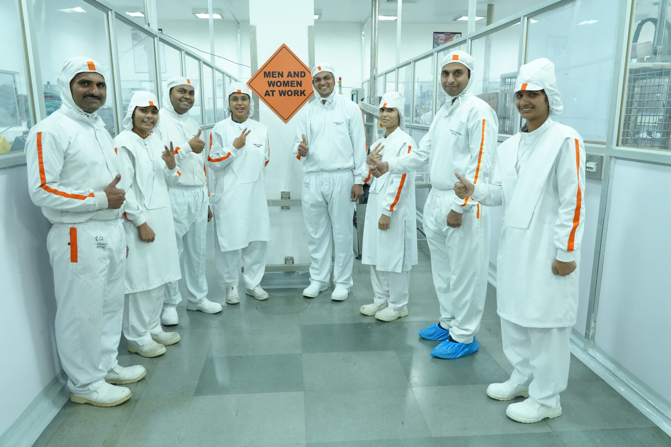 Employees of Sun Pharma, a company that makes generic medicines in India.<br />(Courtesy of Sun Pharma)