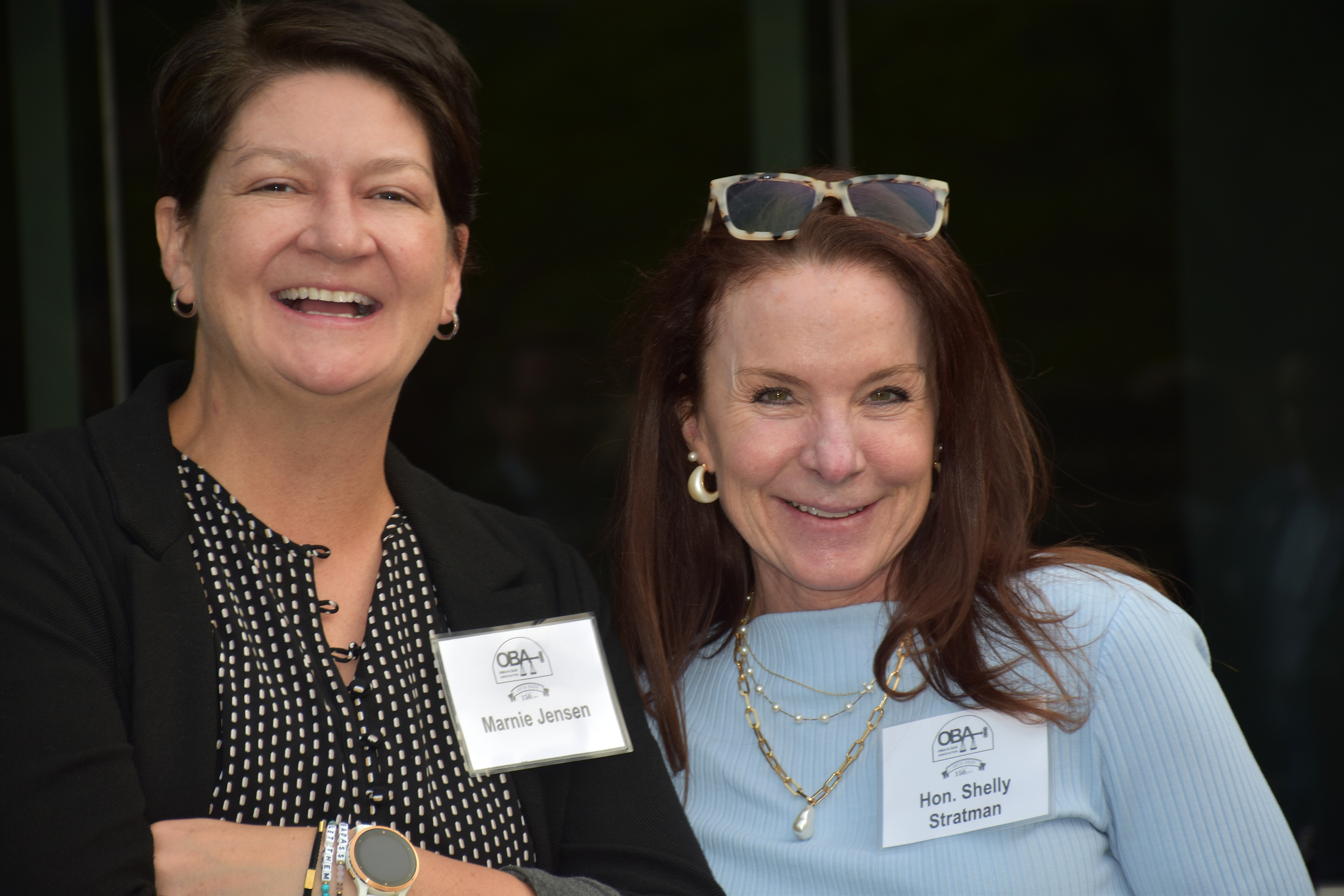 Marnie Jensen, Partner at Husch Blackwell and the Honorable Shelly Stratman.<br />(Carla Chance / The Daily Record)