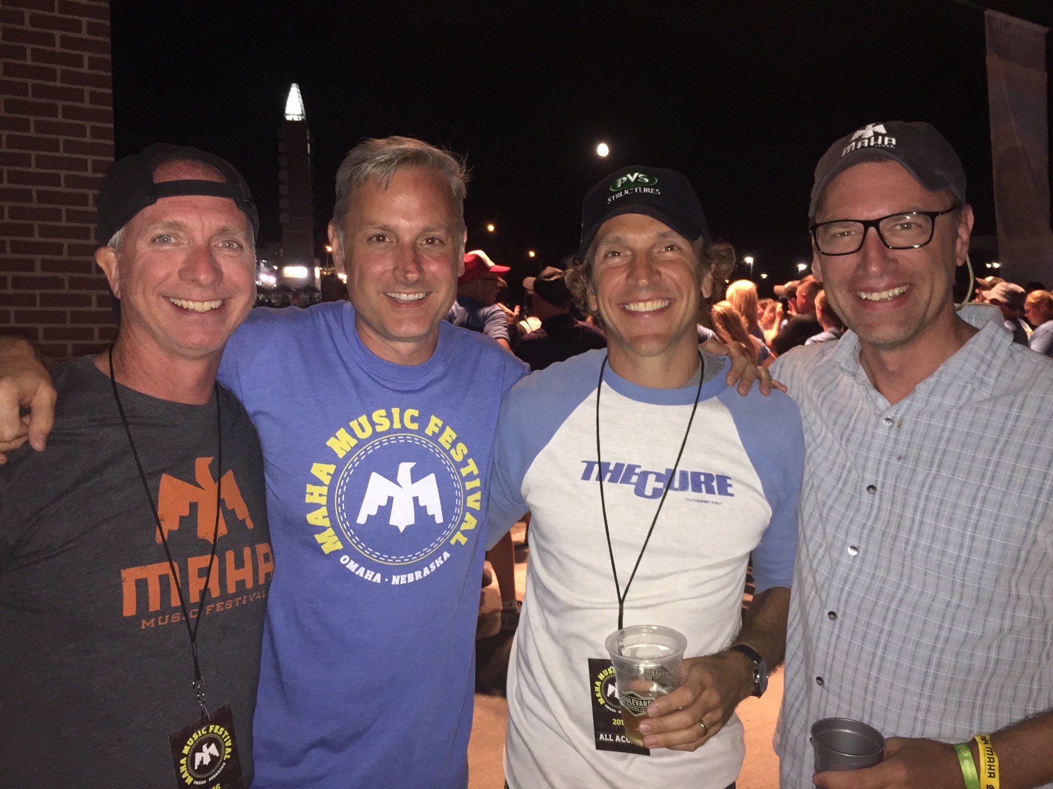 The founders of Maha music festival include (from left) Mike Toohey, Tre Brashear, Tyler Owen and Mike App. The four friends didn’t want to travel to hear some of their favorite indie rock acts, so they created Maha in 2009.<br />(Courtesy of Mike App)