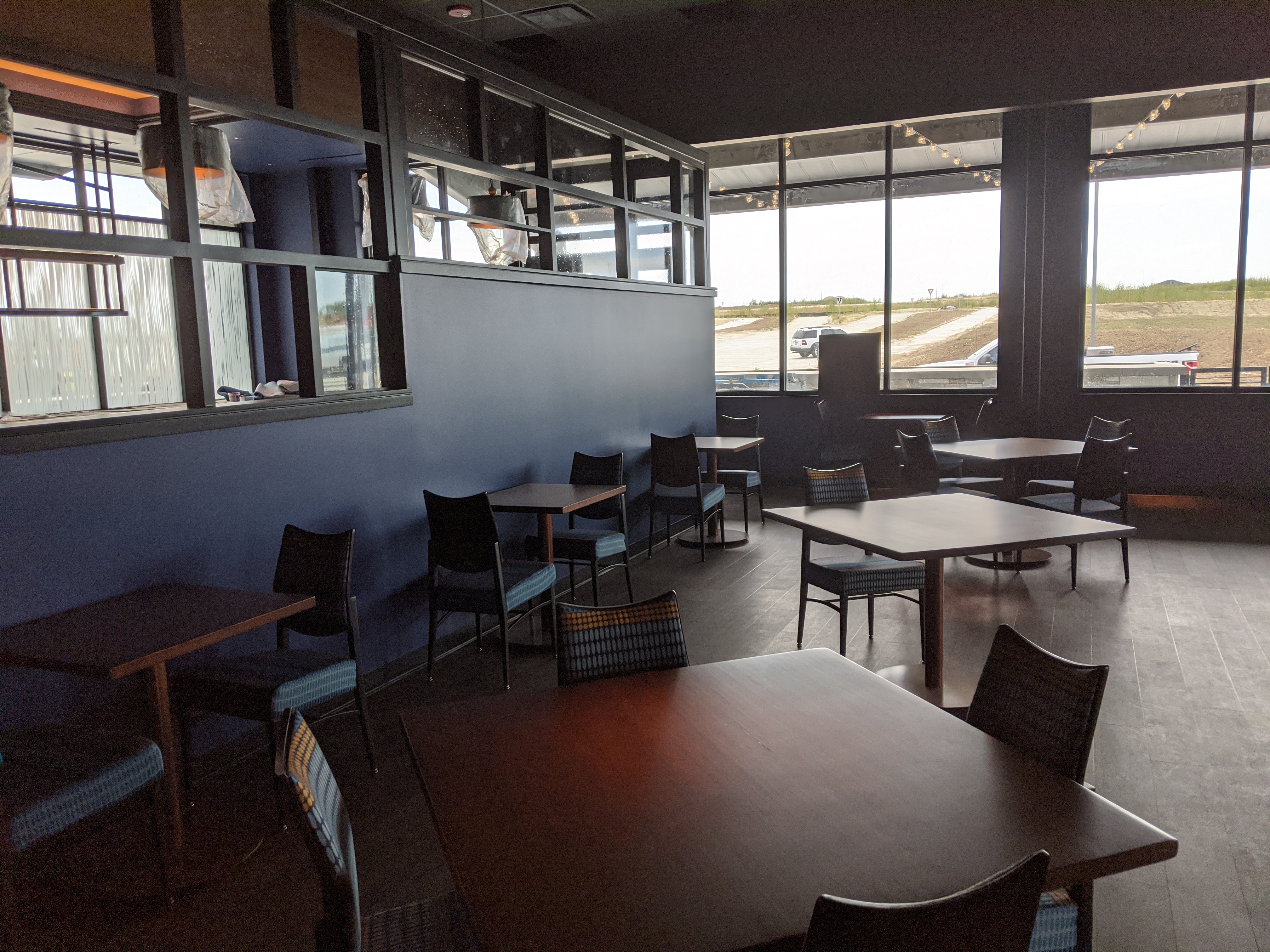 The interior of the Backlot Pizza + Kitchen at ACX Cinema 24 near 204th and Harrison streets is shown under construction Thursday, Aug. 20, 2020. (David Golbitz/Daily Record)