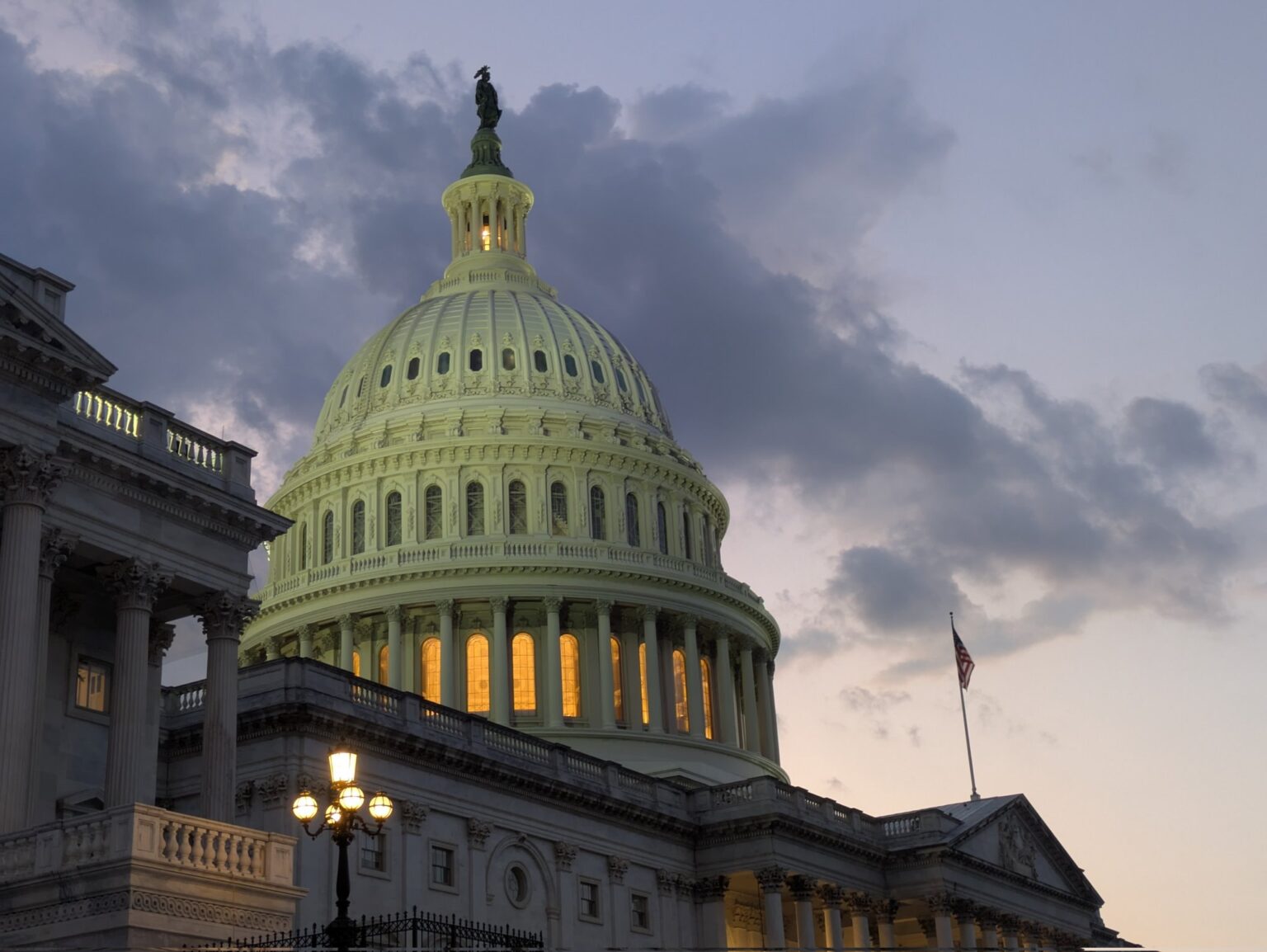 The U.S. Capitol as lawmakers worked into the night on the “big beautiful bill” on July 2, 2025.<br />(Ashley Murray / States Newsroom)
