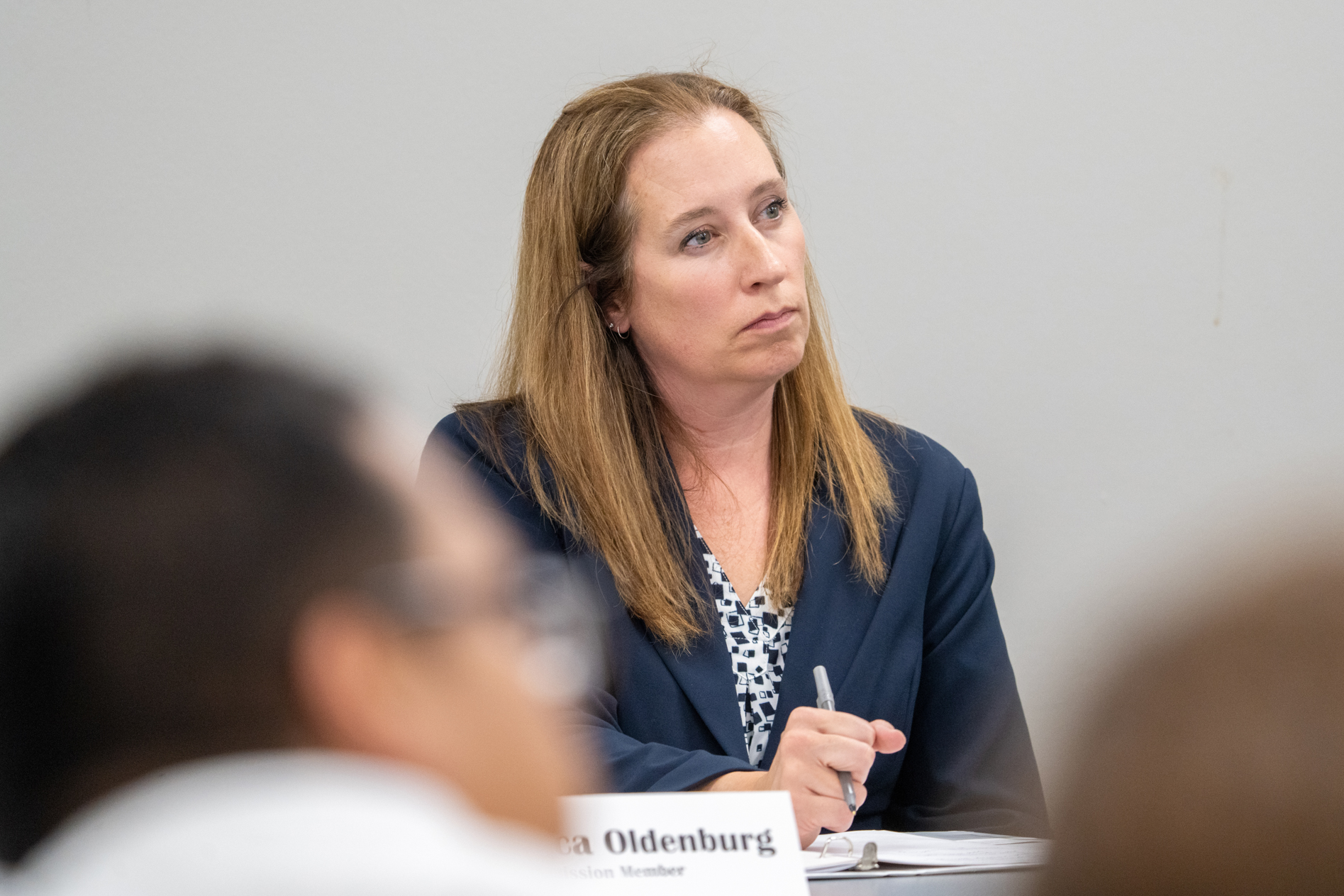 Dr. Monica Oldenburg attends the first meeting of the Nebraska Medical Cannabis Commission, of which she was named chair on June 9, 2025.<br />(Zach Wendling / Nebraska Examiner)