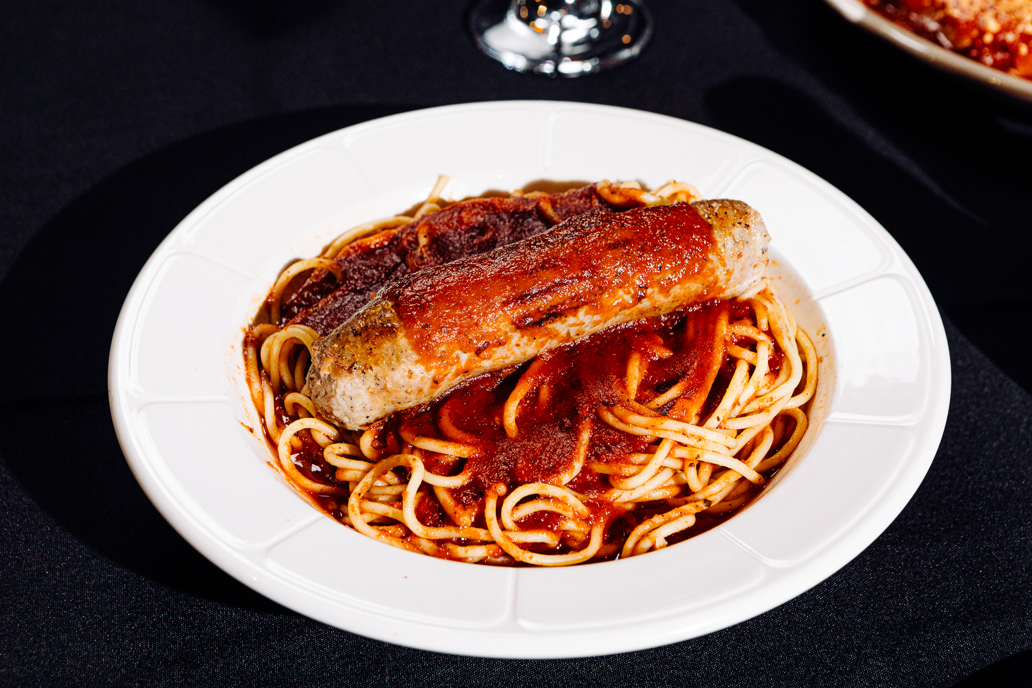 Cascio’s spaghetti sauce, made with a secret recipe, is slow-cooked for eight hours. It is based on the recipe of the family, which immigrated to Omaha from Carlentini, Sicily.<br />(Joshua Foo / Flatwater Free Press)