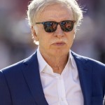 Owner Stan Kroenke of the Los Angeles Rams and one of America’s largest property owners, stands on the sideline before the Rams play against the San Francisco 49ers in an NFL football game, Monday, Oct. 3, 2022, in Santa Clara, Calif. 
(Jeff Lewis / AP Photo)