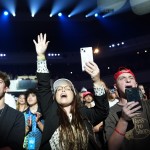 People react as President Donald Trump speaks at a Turning Point USA event at Dream City Church, Friday, April 17, 2026, in Phoenix.
(Alex Brandon / AP Photo)