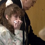In this image from video provided by WBIR-TV, Christa Pike cries after being sentenced to death on March 30, 1996 in Knoxville, Tenn. 
(WBIR-TV via AP)