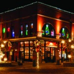 Omaha’s Holiday Lights Festival illuminates 72 acres of The Riverfront parks system along with Old Market and main corridors of South and North Omaha. Shown here are previous holiday seasons at The Riverfront’s Gene Leahy Mall. 
(Courtesy of Holiday Lights Festival)