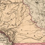 This circa 1855 map, made by the J.H. Colton mapmaking company of New York City, shows that Nebraska Territory covered part of present-day Colorado and most of present-day Wyoming, Montana and both Dakotas. 
(Map courtesy of the Nebraska State Historical Society)
