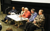 Panelists discussed “A Time for Burning” after a 2008 screening at Omaha’s Film Streams. From left: Rev. Johnice Orduña, Dan Goodwin Sr., director Bill Jersey, Ray Christensen and the Rev. Susan Butler. The film, which documented the failed attempt at racial outreach by a white Omaha church in 1965, continues to inspire filmmakers and activists. 
(Courtesy Photo)