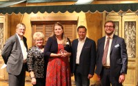 The Regional Citizenship Award honors an individual who recognized regional problems and initiated and supported policies which required a shared regional effort and contributed to the region’s quality of life. Korrena Neppl (center), a flood survivor herself, received this award for her selfless leadership throughout the entire process of helping Pacific Junction recover in the aftermath of the historic 2019 floods. (Courtesy of MAPA)