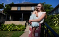 Omaha resident Natalie Thorpe’s 3-year-old tested high for lead as a baby. Thorpe’s yard has enough lead to be risky but not enough to qualify for government cleanup.
(Rebecca S. Gratz / ProPublica)