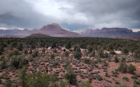 A capture of my campsite on Wire Mesa. The ensuing rains in the distance were breathtaking.
(Austin Petak / The Daily Record)