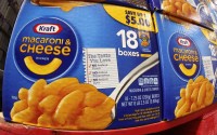 This Thursday, Feb. 22, 2018 photo shows a display of Kraft macaroni and cheese in a Sam's Club in Pittsburgh. 
(Gene J. Puskar / AP Photo)