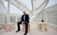 Jeffrey Huber, a landscape architect and professor, poses for a photograph at DC Alexander Park, a former parking lot that was transformed into a public space that doubles as flood infrastructure, Wednesday, Aug. 5, 2026, in Fort Lauderdale, Fla. 
(Lynne Sladky / AP Photo)