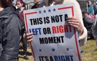 Citizens, exercising their civil liberties, display their patriotism during various rallies held throughout the metro area.
(Carla Chance / The Daily Record)