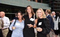 Attorneys Laura Peska (Koukol Johnson Schmit & Milone, LLC), Brenna Bushey (Abrahams Kaslow & Cassman LLP), and Cameron Scott (Cline Williams Wright Johnson & Oldfather)enjoying drinks at the Omaha Bar Association’s Fall Gathering.
(Carla Chance / The Daily Record)