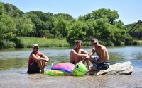 Vistors hanging out on the Niobrara National Scenic River.
(B. Allen / NPS Photo)
