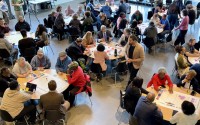 Dozens of people offered thoughts during a Wednesday public meeting about what the new innovation district in North Omaha should look like.
 (Cindy Gonzalez / Nebraska Examiner)