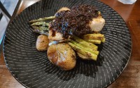 The Wild Halibut fillet. The potatoes were so fresh, the fish so soft, and the tapenade made sound mockery of my senses. 
(Austin Petak / The Daily Record)