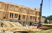 An Omaha housing construction site is shown. 
(Cindy Gonzalez / Nebraska Examiner)