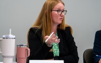 Commissioner Lorelle Mueting of Gretna of the Nebraska Medical Cannabis Commission, June 26, 2025. 
(Zach Wendling / Nebraska Examiner)