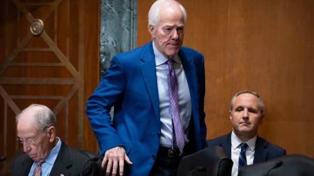 Sen. John Cornyn, R-Texas, arrives for a hearing of the Senate Finance Committee on Capitol Hill, Thursday, July 30, 2026, in Washington.
(Mark Schiefelbein / AP Photo)