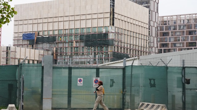 A view of the construction site of the new U.S. Consulate, in Milan, Italy, Wednesday, Oct. 7, 2026. 
(Luca Bruno / AP Photo)